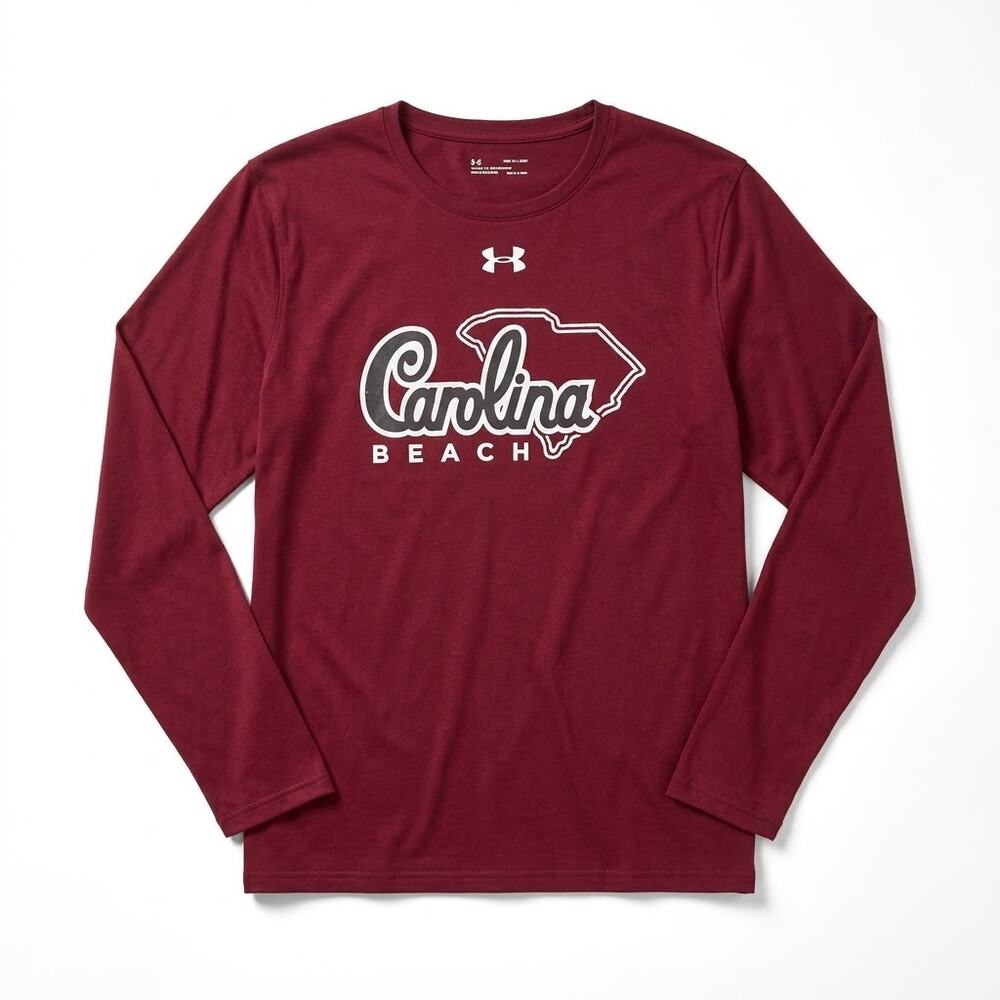 South Carolina Gamecocks Beach Volleyball Long Sleeve Tee Maroon UA Mens Small